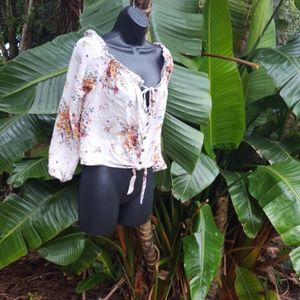 Floral off shoulder blouse